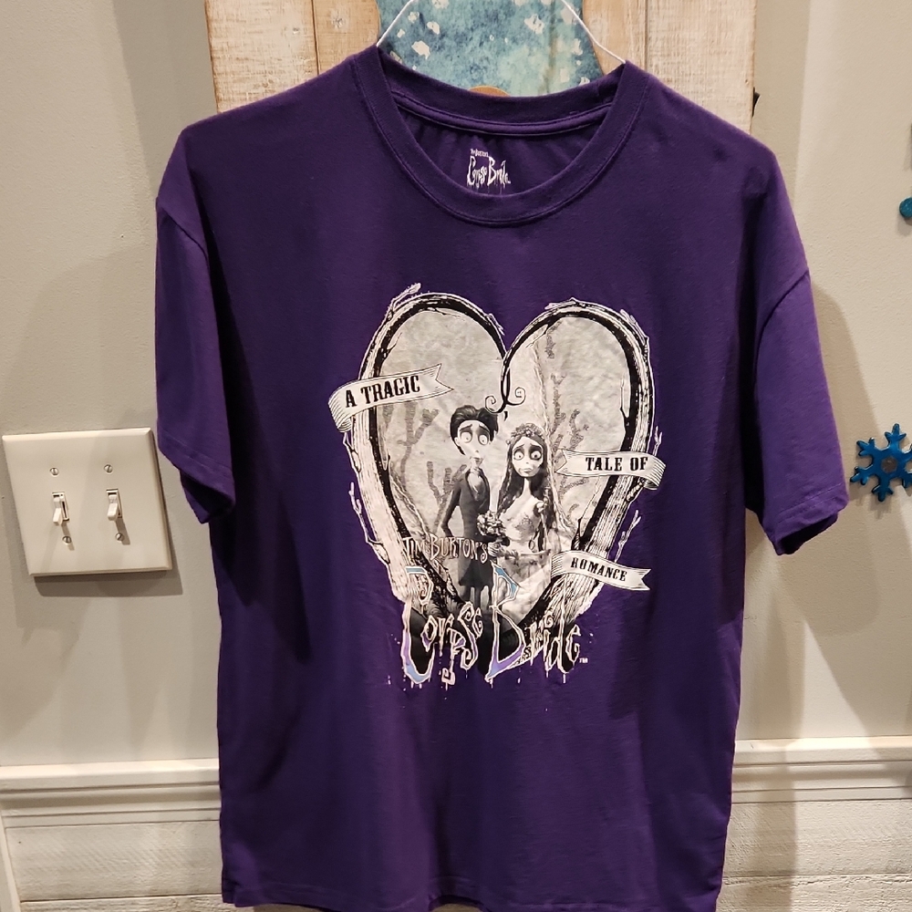 EUC Tim Burton's Corpse Bride A Tragic Tale Of Romance Women's Sz L T-shirt